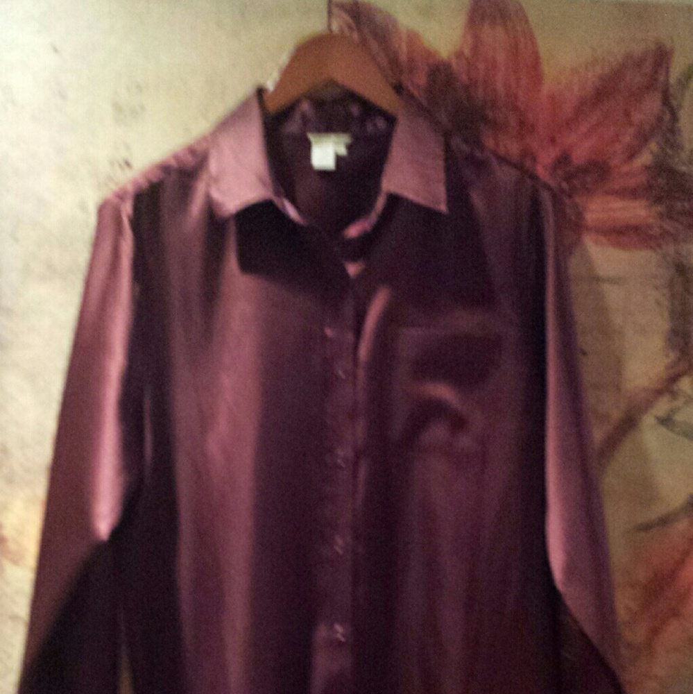 Territory Ahead Silk/Cotton Tunic-Burgundy-Large
