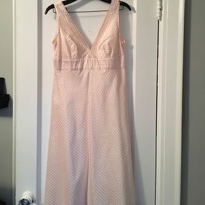 Vintage Jcrew pink and white seersucker dress