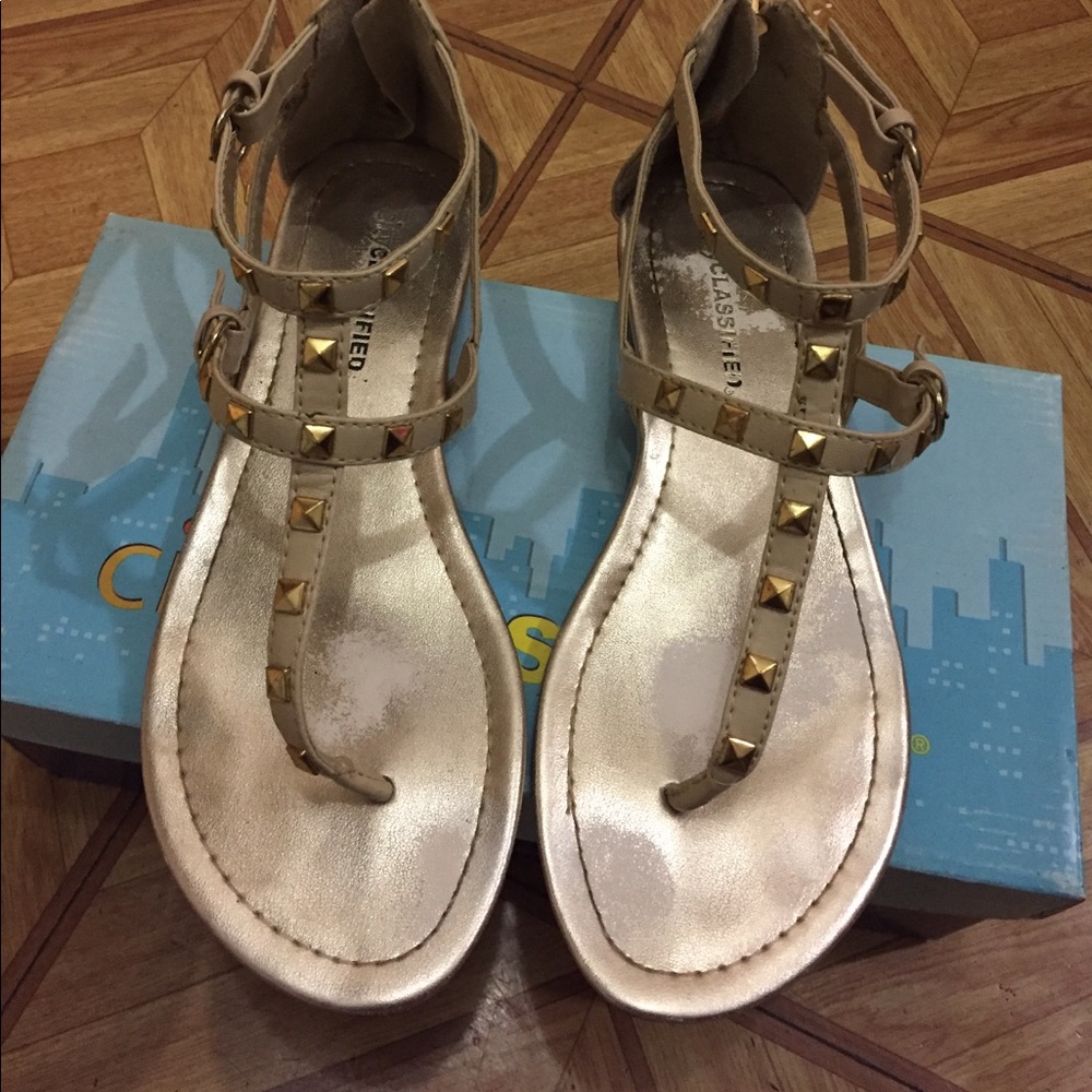 Studded Gold sandals