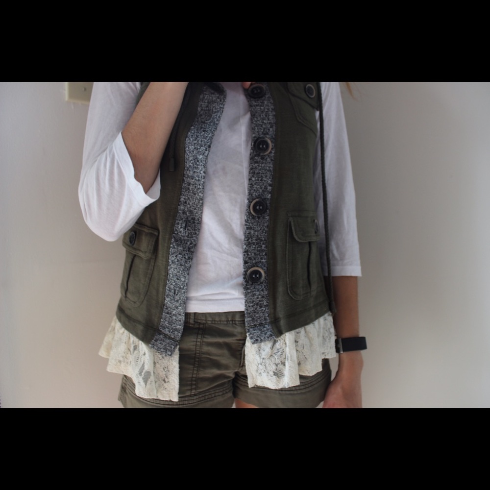 Army Green Casual Vest