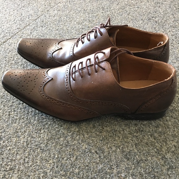 Aldo Shoes Mens Aldo Brown Wingtip Oxford Dress Shoes