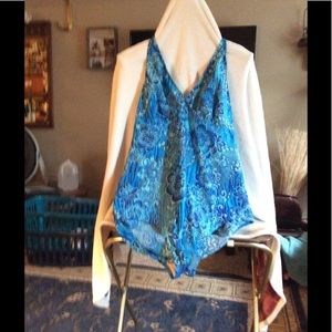 Cute multi blue with sparkle one piece suit