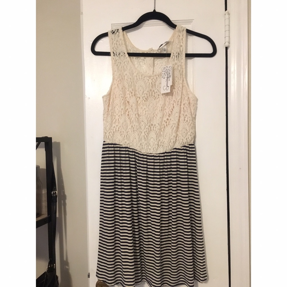 Lace and Stripe dress