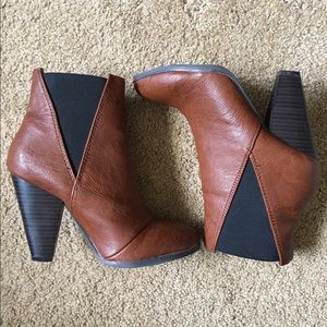 Brown Leather Booties