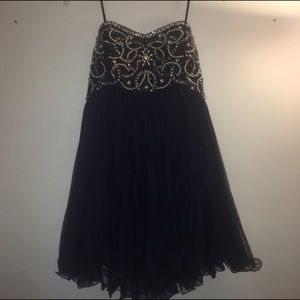 Short Navy Blue Homecoming Dress