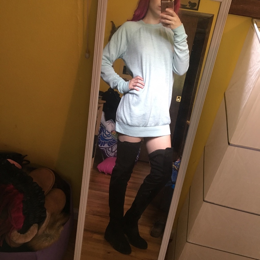 *SOLD* F21 Baby Blue Sweatshirt Top or Dress