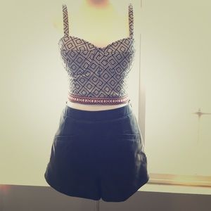 Vegan leather high waisted shorts Lovers + friends