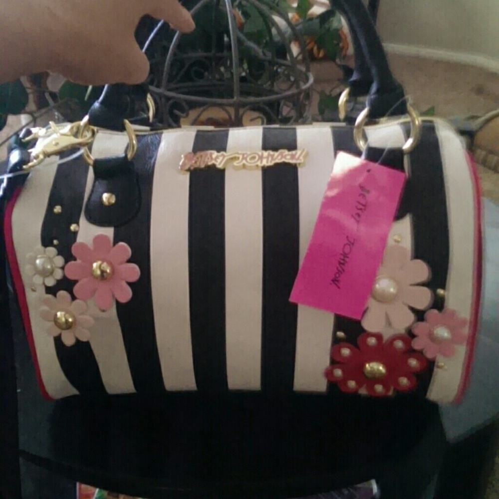 Betsey Johnson Flower Satchel Handbag