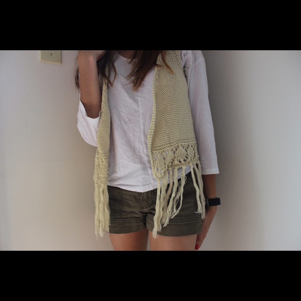 Fringe crochet vest