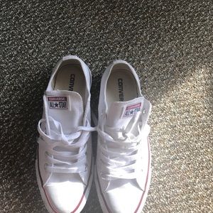 All white Chuck Taylor's gently worn