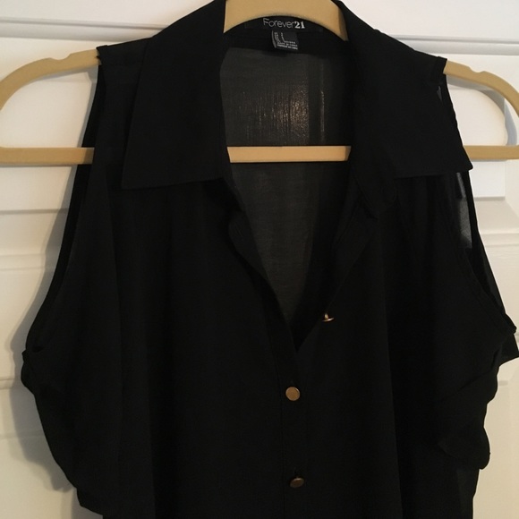 Sheer Cold-Shoulder Top - Picture 2 of 3