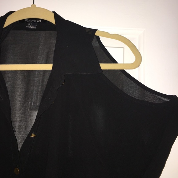 Sheer Cold-Shoulder Top - Picture 3 of 3