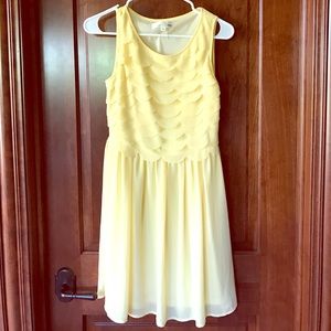 Yellow ruffled dress