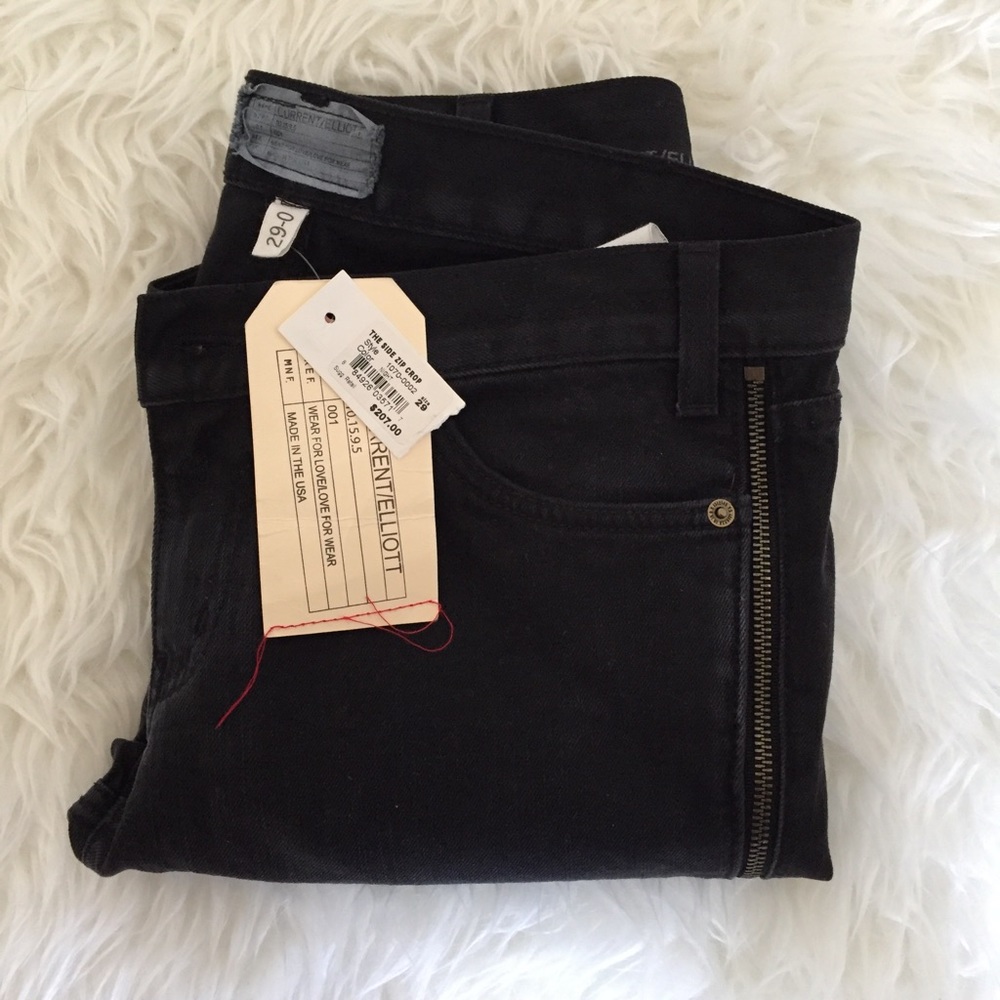 🆕{Current/Elliottt} Side Zip Crop Jeans