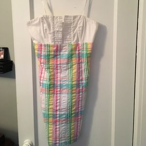 Lilly Pulitzer Plaid strapless dress