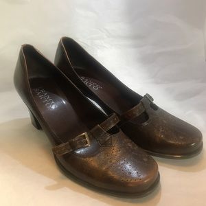 EUC Franco Sarto brown Mary Jane pumps