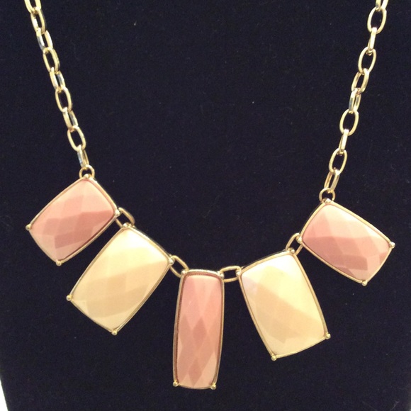Soft Pink Block Necklace - Picture 1 of 4
