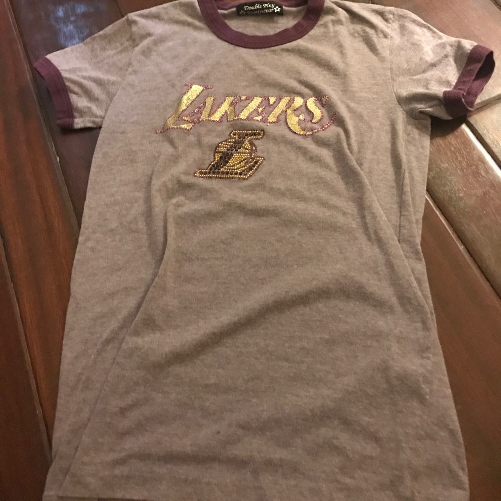 Purple Lakers sparkly tee