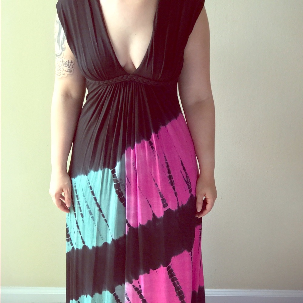 Tye Dye Cut Out Maxi Dress