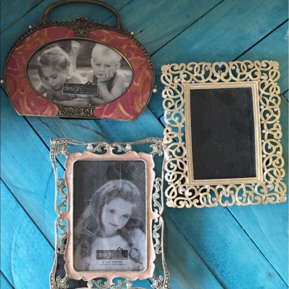 3 brand new 4x6 picture frames .