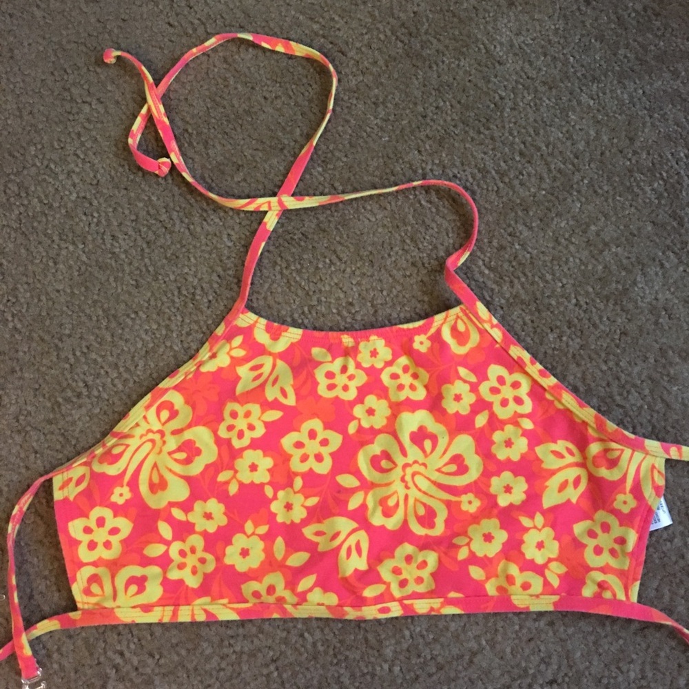 Hawaiian print halter top
