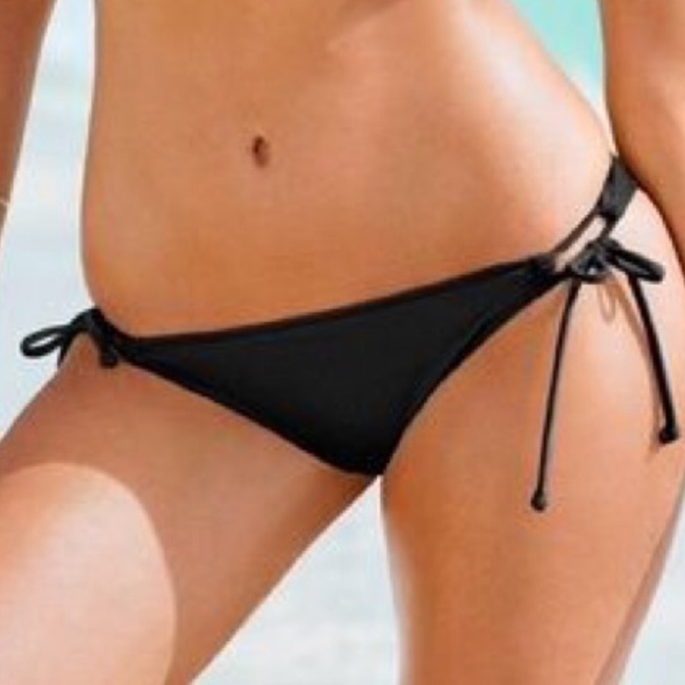 Victoria's Secret black string bikini bottom. NWOT
