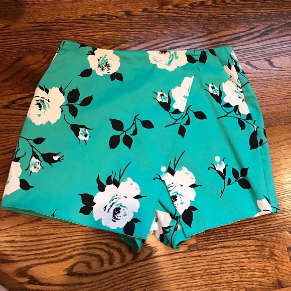 Teal floral skort - Picture 4 of 5