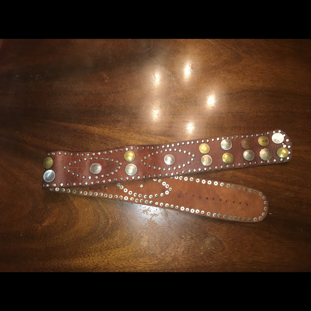 Handmade Leather Belt with Coin Detailing