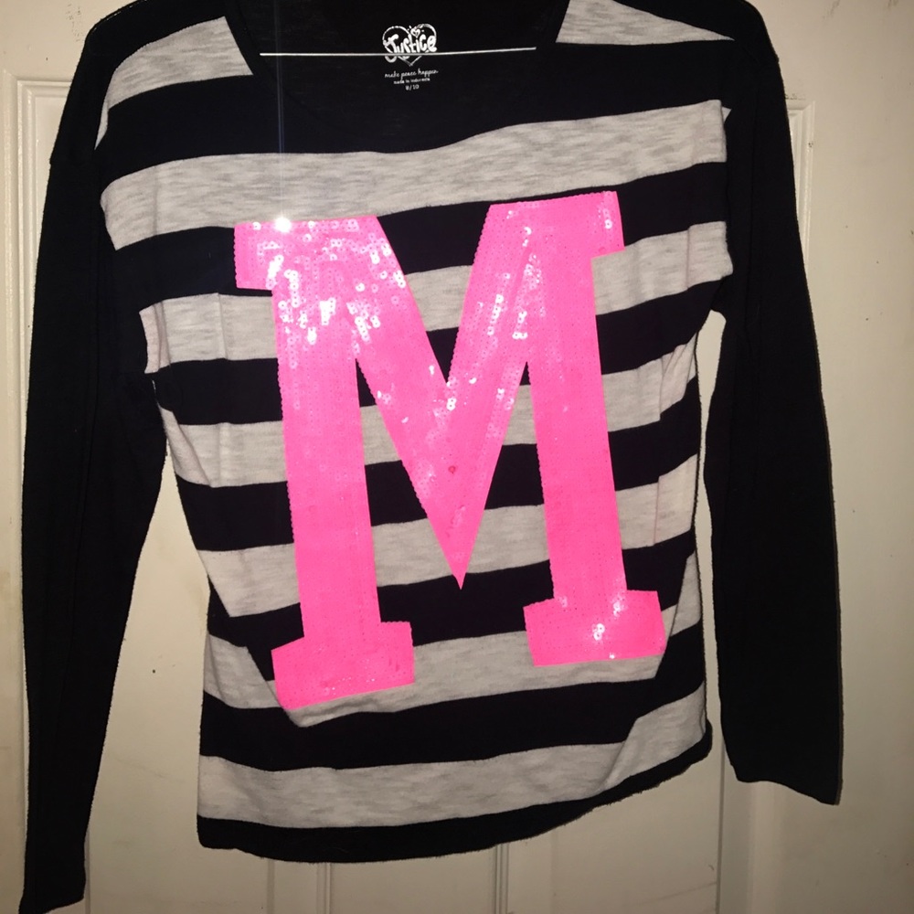 Letter striped M shirt