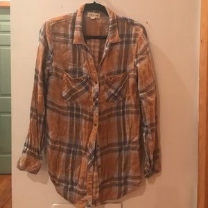 Anthropologie Cloth & Stone Plaid Shirt Medium
