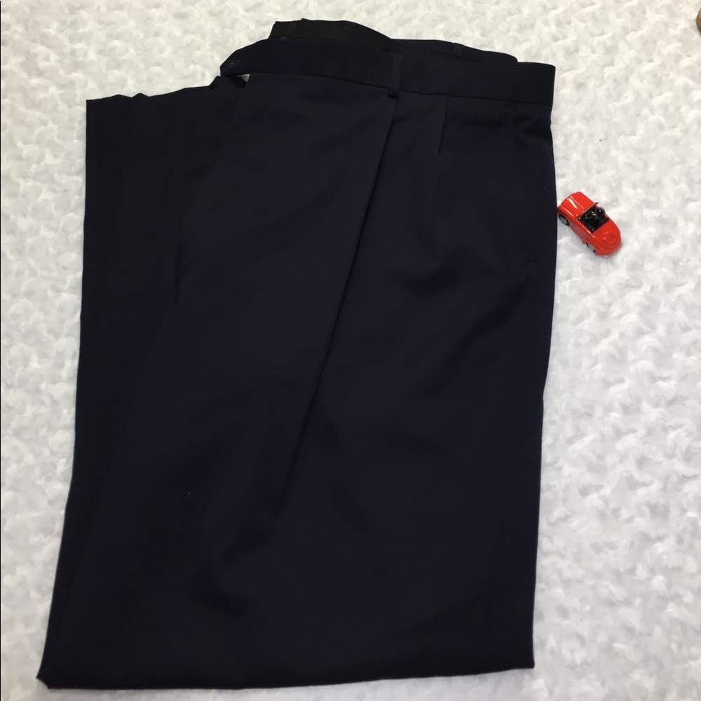 (JOSEPH & FEISS ) Navy 100% Wool Pleated Pants