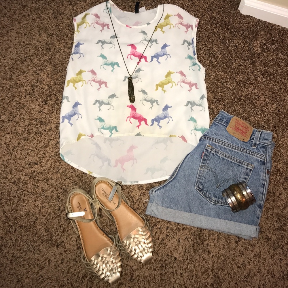 🦄Rainbow Unicorns Hi Low Top🦄