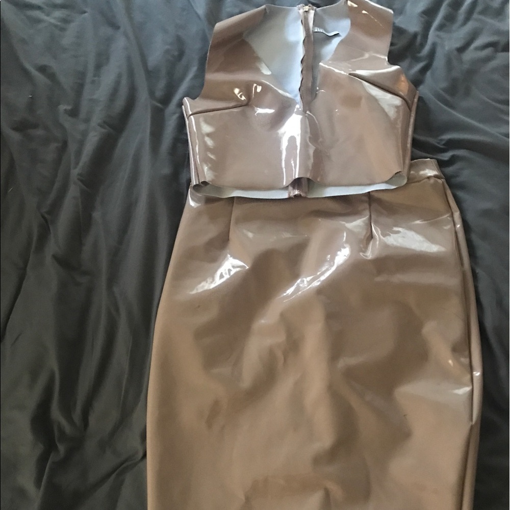 Nude Latex 2 Piece