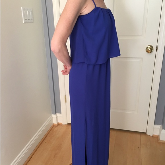Rory Beca Tania Cross Back Maxi Dress in Blue - Picture 3 of 4