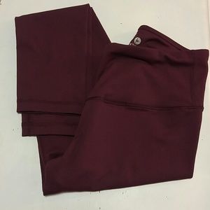 Maroon yoga pants