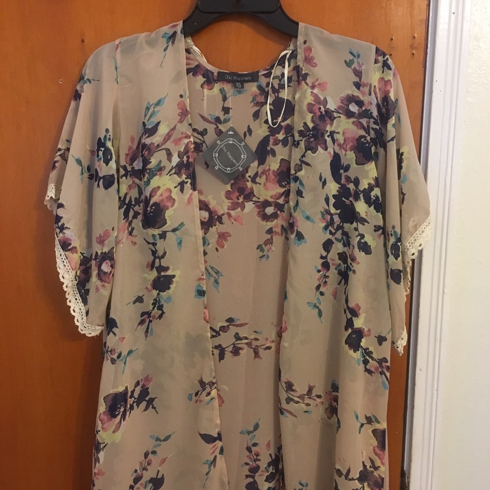 CHIC HAPPENS Blush Floral Duster/ Kimono🌸