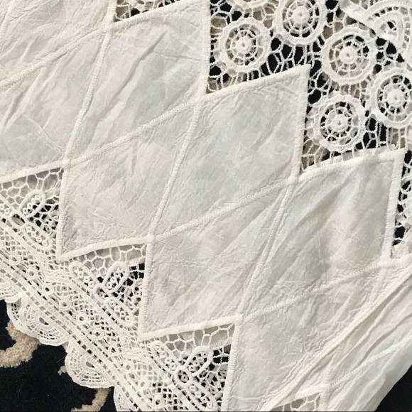 NWOT Cover-Up Tunic Dress Embroidery Cotton Boho - Picture 7 of 8