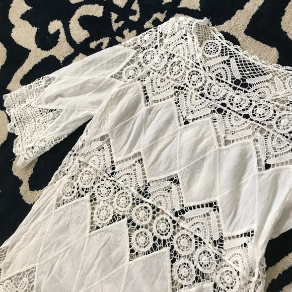 NWOT Cover-Up Tunic Dress Embroidery Cotton Boho - Picture 8 of 8