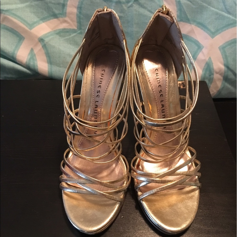 Chinese Laundry Gold Heels