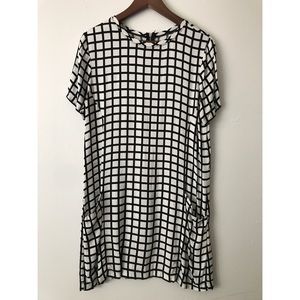 Black & white architectural dress