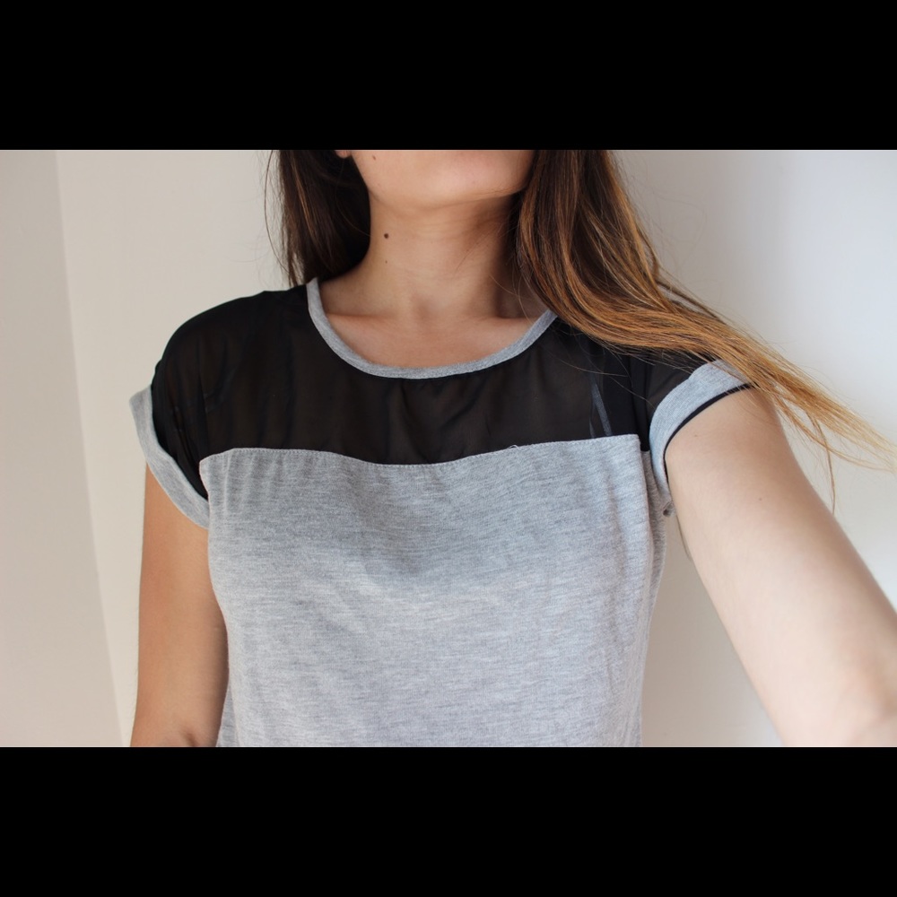 Primark Black mesh and grey t. Never worn!