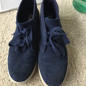 everett steve madden navy suede
