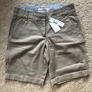J. Crew tan khaki Bermuda shorts - never worn!