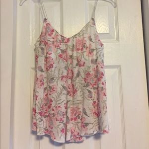 Pale floral tank