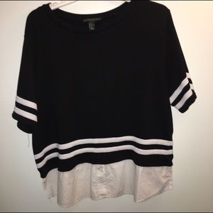 Black and White Short Sleeve Top