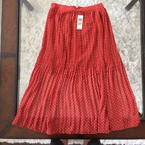 Maison Jules rust polka dot skirt