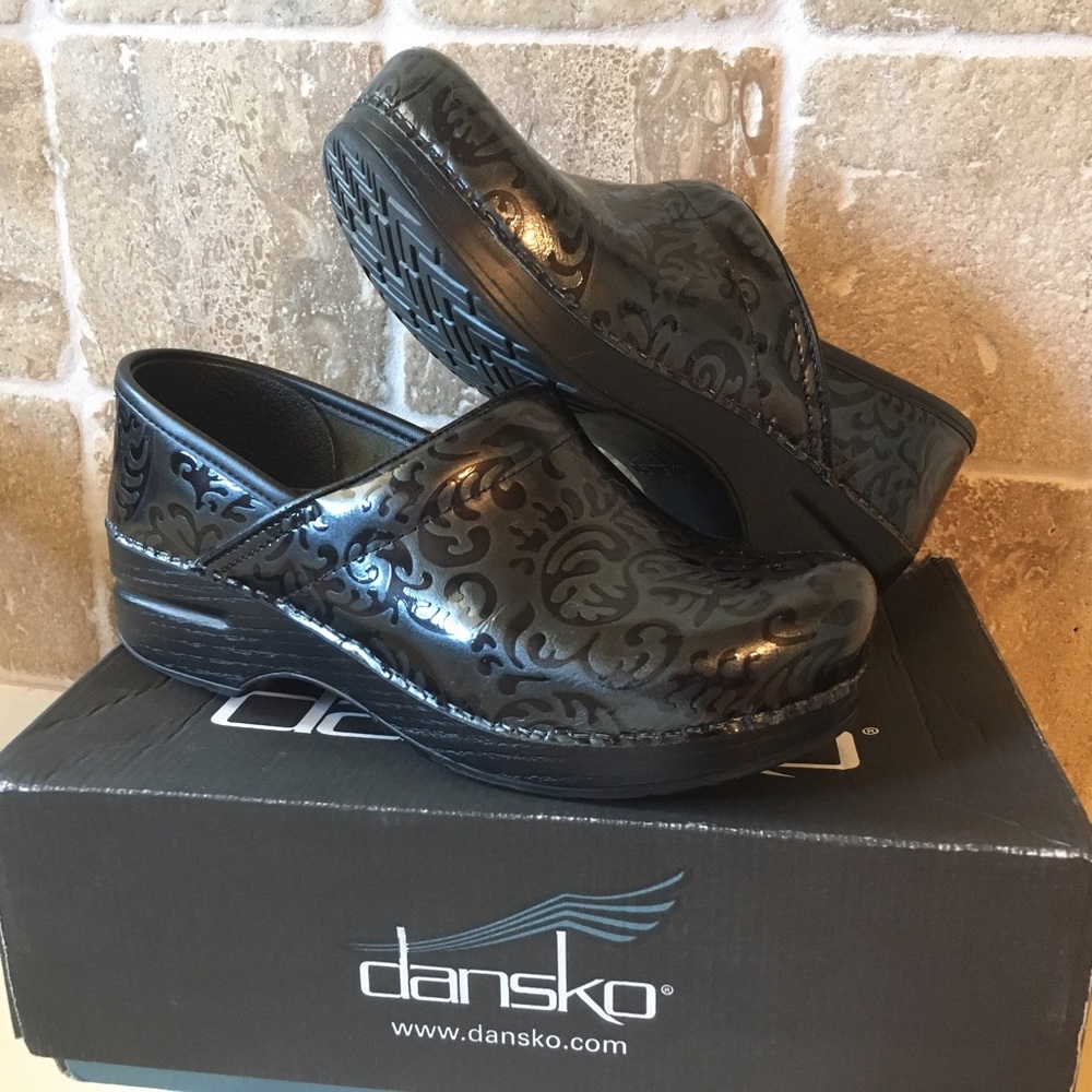 Black Arabesque Patent Professional Dansko shoes