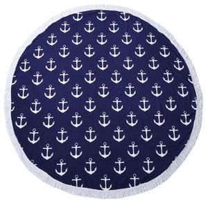 Circular Anchor Patterned Beach Towel