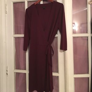 Beautiful Cranberry Wrap Dress
