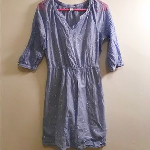 Adorable chambray dot boho lightweight dress!